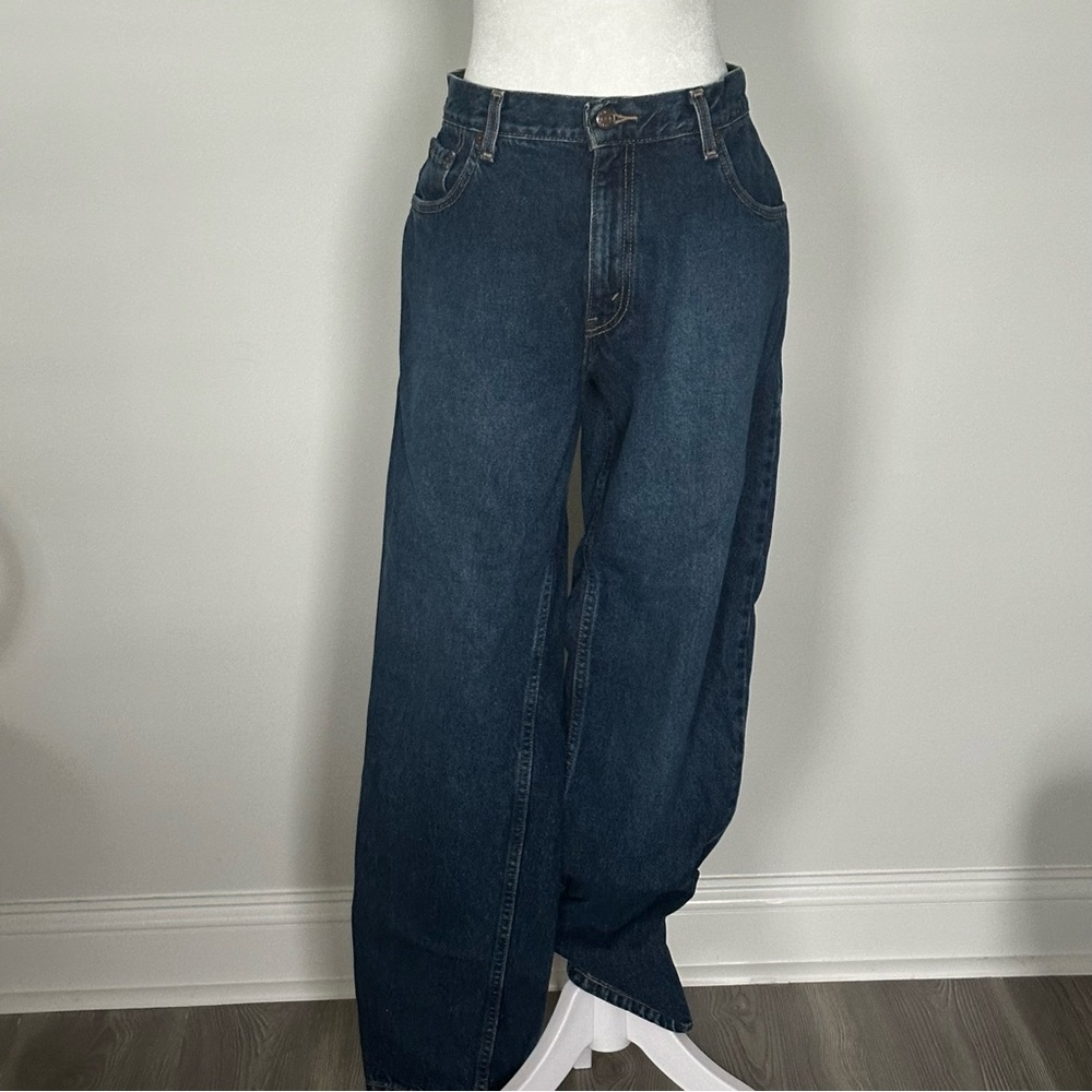 Levi Strauss Signature Relaxed Fit Dark Wash Jeans Size 12 Women’s - Picture 5 of 6